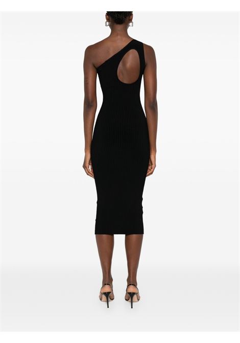 Abito midi monospalla in nero David koma - donna DAVID KOMA | SS25DKKN70DBLKSLVR